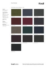 Фотографии образцов отделок и возможных цветов фабрики Knoll