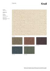 Фотографии образцов отделок и возможных цветов фабрики Knoll