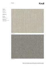 Фотографии образцов отделок и возможных цветов фабрики Knoll