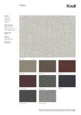 Фотографии образцов отделок и возможных цветов фабрики Knoll