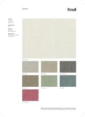 Фотографии образцов отделок и возможных цветов фабрики Knoll