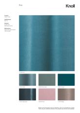 Фотографии образцов отделок и возможных цветов фабрики Knoll