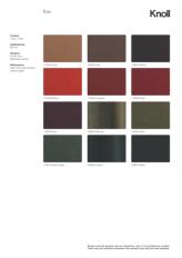Фотографии образцов отделок и возможных цветов фабрики Knoll
