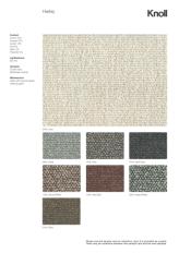 Фотографии образцов отделок и возможных цветов фабрики Knoll