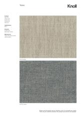 Фотографии образцов отделок и возможных цветов фабрики Knoll