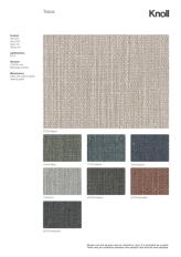 Фотографии образцов отделок и возможных цветов фабрики Knoll