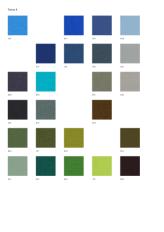 Фотографии образцов отделок и возможных цветов фабрики Knoll