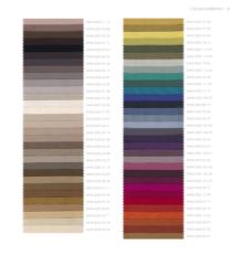 Фотографии образцов отделок и возможных цветов фабрики Lorenzon