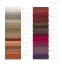 Фотографии образцов отделок и возможных цветов фабрики Lorenzon