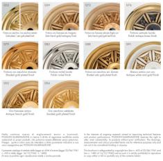 Фотографии образцов отделок и возможных цветов фабрики Possoni