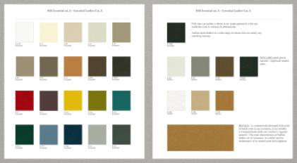 Фотографии образцов отделок и возможных цветов фабрики Alivar