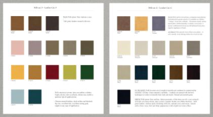 Фотографии образцов отделок и возможных цветов фабрики Alivar