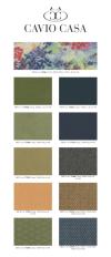 Фотографии образцов отделок и возможных цветов фабрики Cavio Casa