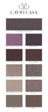 Фотографии образцов отделок и возможных цветов фабрики Cavio Casa