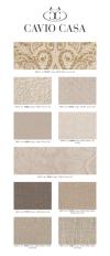 Фотографии образцов отделок и возможных цветов фабрики Cavio Casa