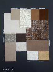 Фотографии образцов отделок и возможных цветов фабрики Henge