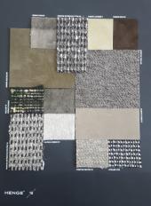 Фотографии образцов отделок и возможных цветов фабрики Henge