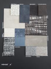 Фотографии образцов отделок и возможных цветов фабрики Henge