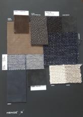 Фотографии образцов отделок и возможных цветов фабрики Henge