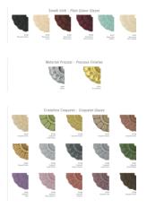 Фотографии образцов отделок и возможных цветов фабрики Marioni