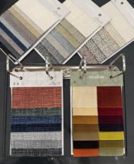 Фотографии образцов отделок и возможных цветов фабрики Nicoline Salotti