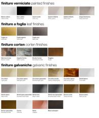 Фотографии образцов отделок и возможных цветов фабрики IDL Export
