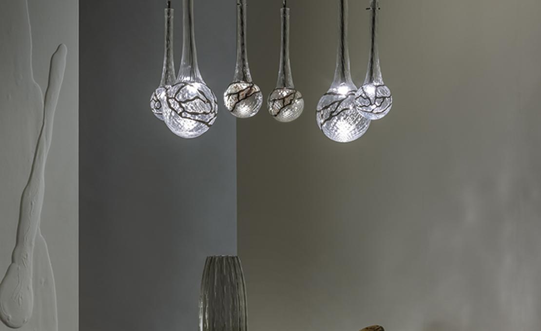 Подвесной светильник 210/SG Vetro Seta Bianco - Patrizia Volpato -  в наличии