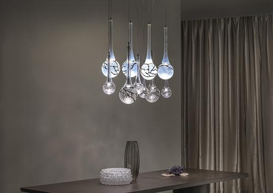 Подвесной светильник 210/SG Vetro Seta Bianco - Patrizia Volpato -  в наличии