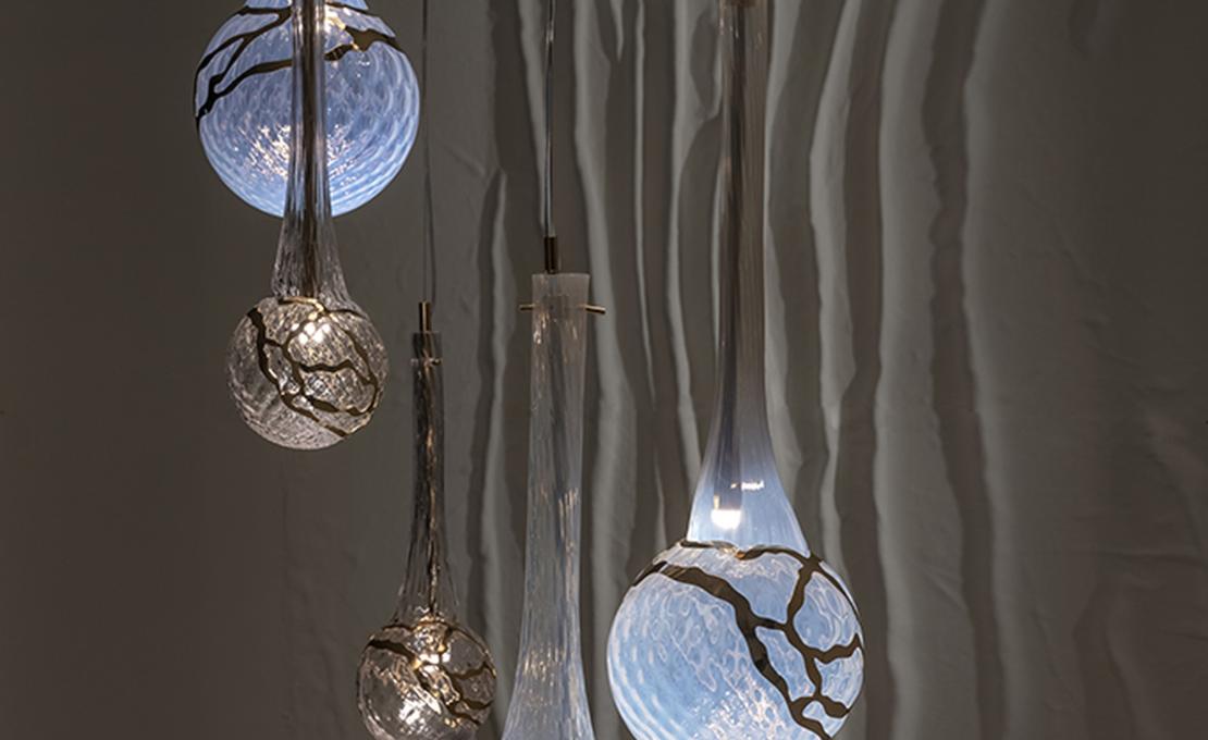 Подвесной светильник 210/SG Vetro Seta Bianco - Patrizia Volpato -  в наличии