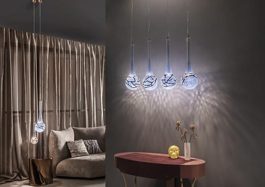 Подвесной светильник 210/SP Vetro Seta Bianco, Patrizia Volpato