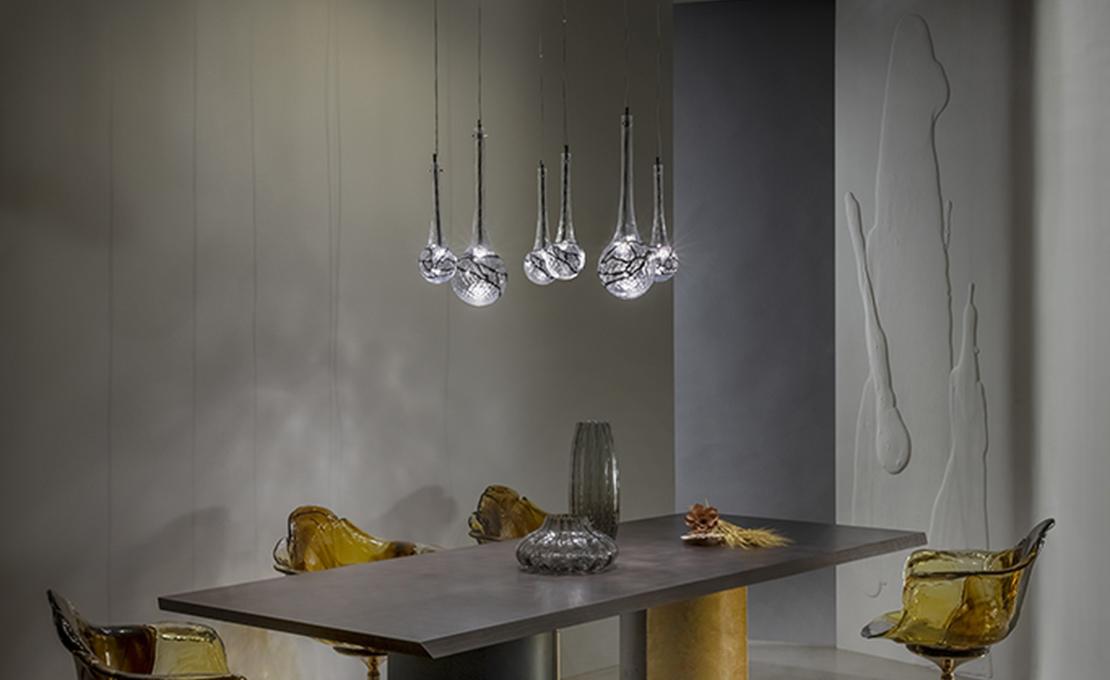 Подвесной светильник 210/SP Vetro Seta Bianco, Patrizia Volpato