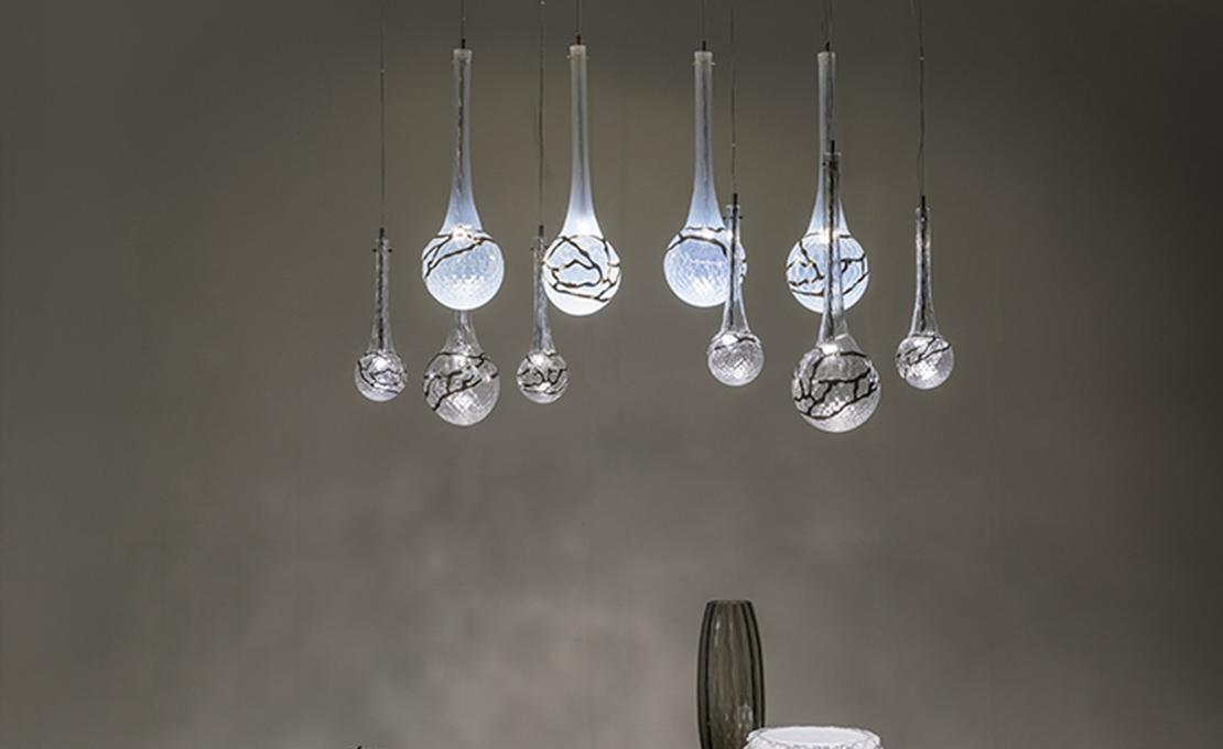 Подвесной светильник 210/SP Vetro Seta Bianco, Patrizia Volpato