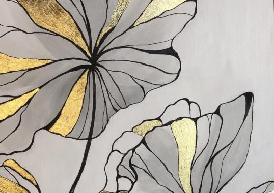 Картина постер - холст акрил поталь 70 х 50 Flowers Marino G image 1