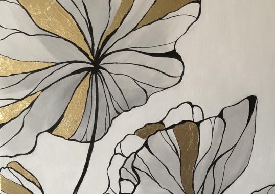 Картина постер - холст акрил поталь 70 х 50 Flowers Marino G image 2