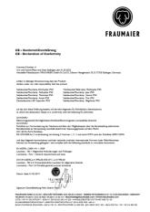 Подтвержденная подлинность – сертификат фабрики Fraumaier