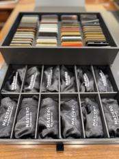 Фотографии образцов отделок и возможных цветов фабрики Masiero