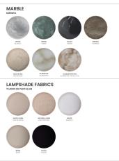 Фотографии образцов отделок и возможных цветов фабрики Aromas del Campo