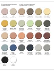 Фотографии образцов отделок и возможных цветов фабрики Aromas del Campo