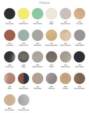 Фотографии образцов отделок и возможных цветов фабрики Tooy