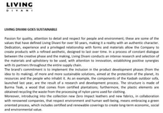 Подтвержденная подлинность – сертификат фабрики Living Divani