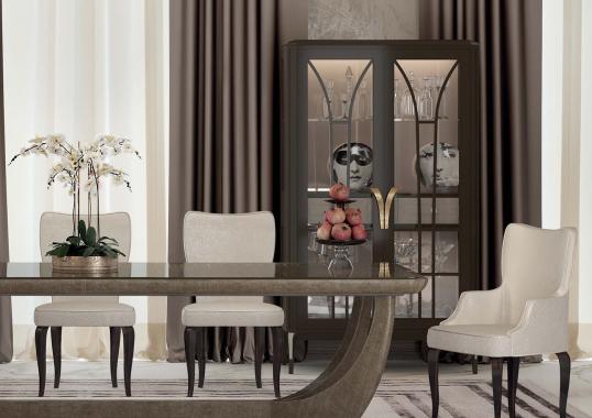 Стол обеденный от фабрики Minotti Collezioni модель Vulcano Gray