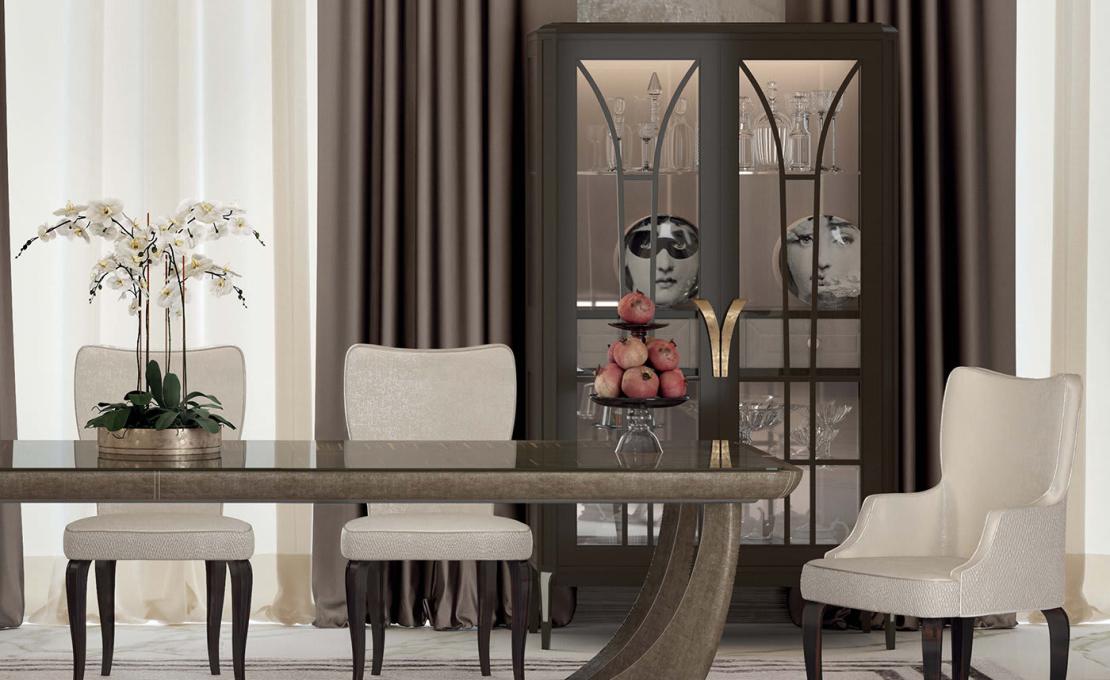 Стол обеденный от фабрики Minotti Collezioni модель Vulcano Gray