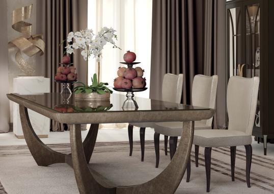 Стол обеденный от фабрики Minotti Collezioni модель Vulcano Gray