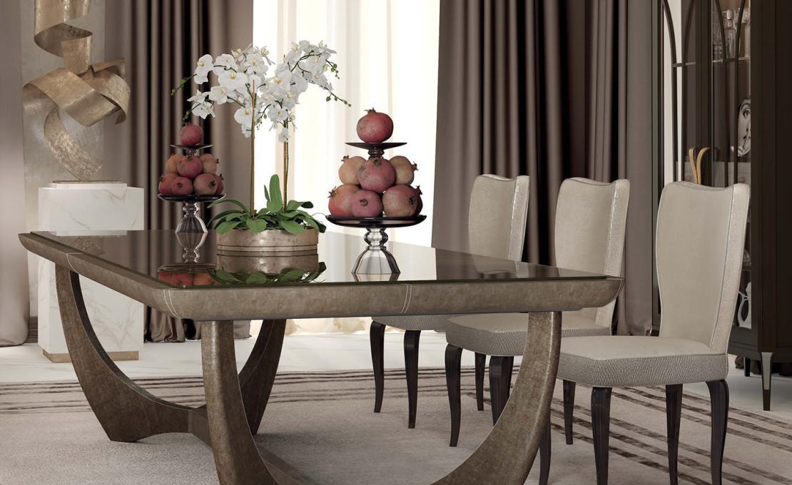 Стол обеденный от фабрики Minotti Collezioni модель Vulcano Gray