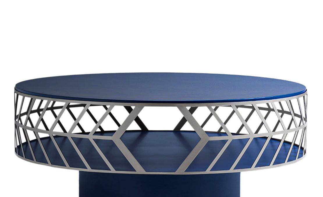 Журнальный столик от фабрики My Home модель Lok Round Blue 