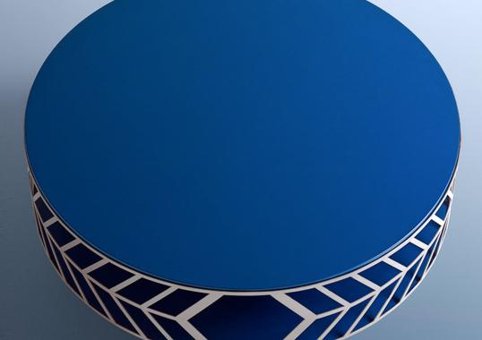 Журнальный столик от фабрики My Home модель Lok Round Blue 
