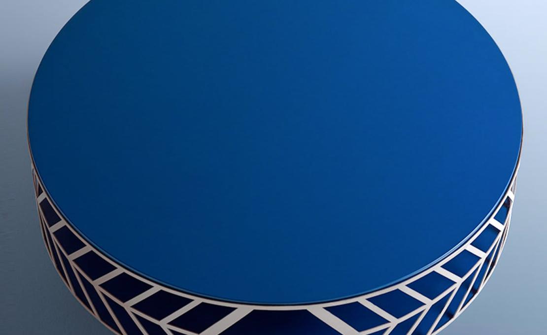 Журнальный столик от фабрики My Home модель Lok Round Blue 