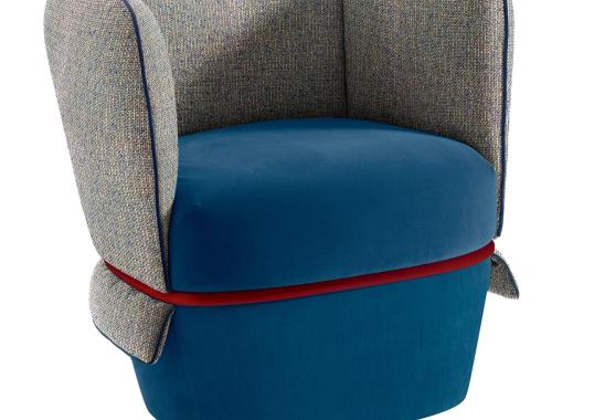 Кресло My Home Chemise Blue and Grey image 1