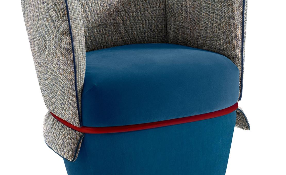 Кресло от фабрики My Home модель Chemise Blue and Grey 