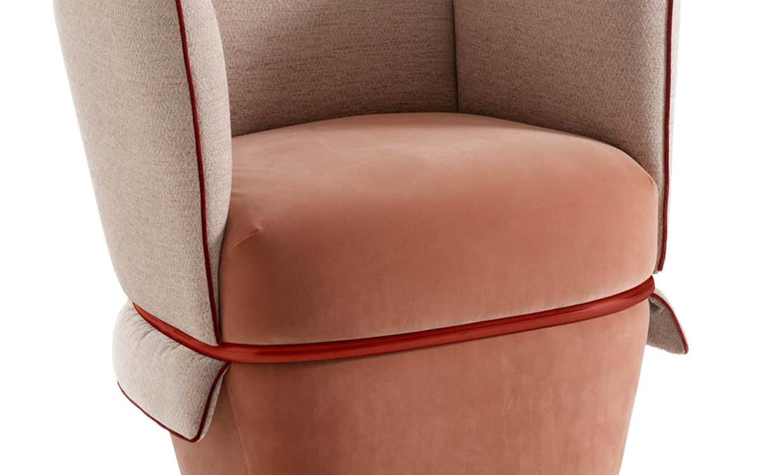 Кресло от фабрики My Home модель Chemise Pink and Beige 